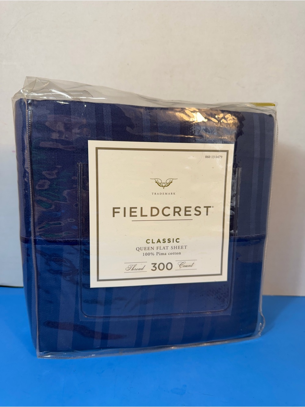 Fieldcrest Classic Queen Flat Sheet - Navy Blue